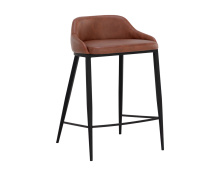 Sunpan 111083 - Astra Counter Stool - Black - Cinnamon Brown